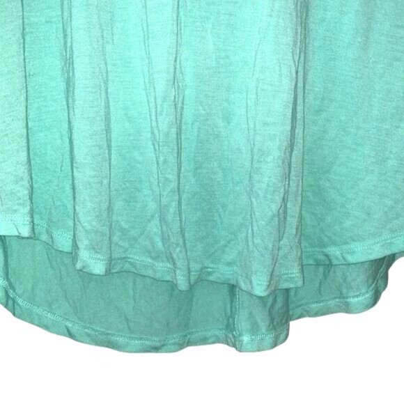 A.N.A Womens Mint Green 3/4 Sleeve High-Low Top L 100% Rayon Casual Loose Fit - Picture 4 of 6